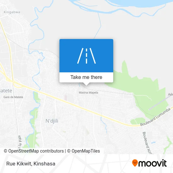 Rue Kikwit map