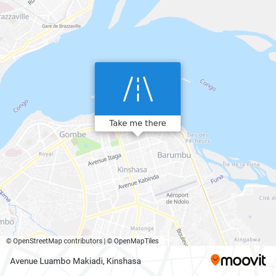 Avenue Luambo Makiadi map