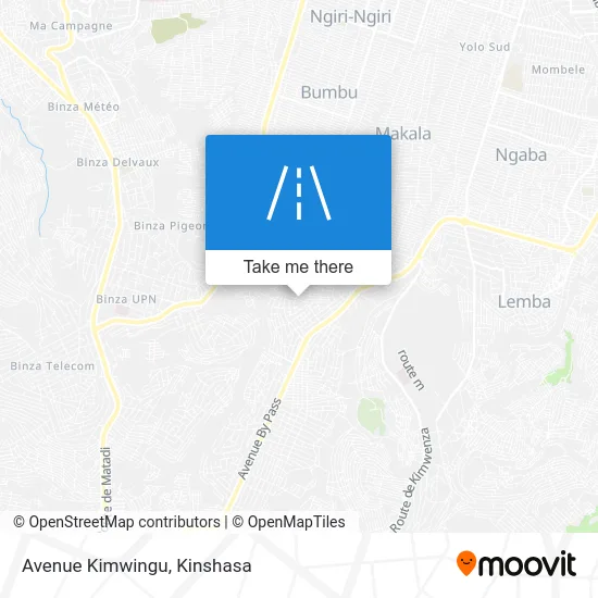 Avenue Kimwingu map