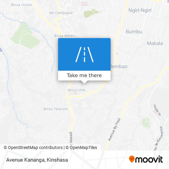 Avenue Kananga map