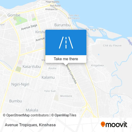 Avenue Tropiques map