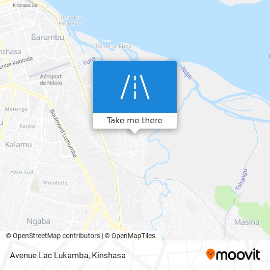 Avenue Lac Lukamba map