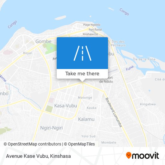 Avenue Kase Vubu map