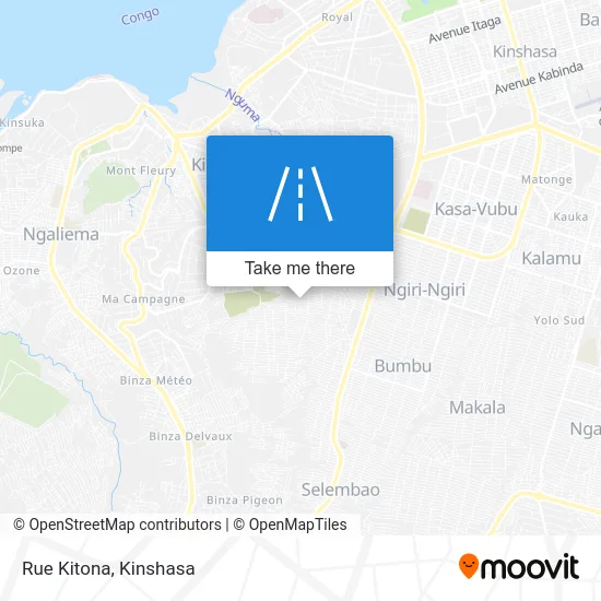 Rue Kitona map