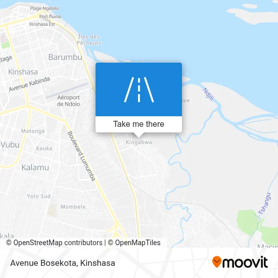 Avenue Bosekota map