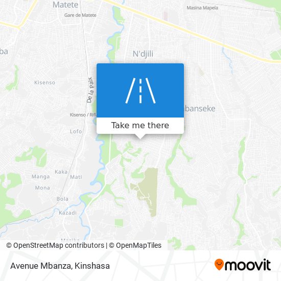 Avenue Mbanza map