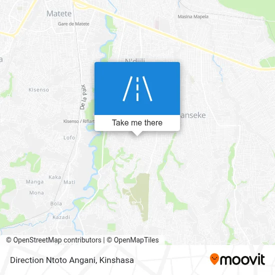 Direction Ntoto Angani map
