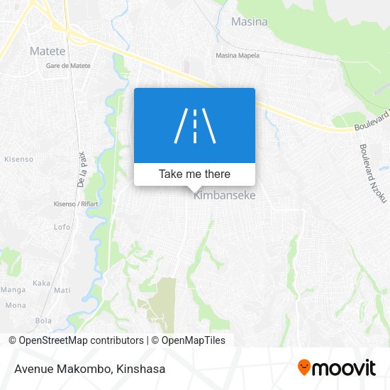 Avenue Makombo map