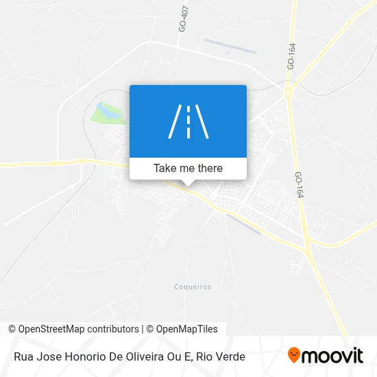 Rua Jose Honorio De Oliveira Ou E map
