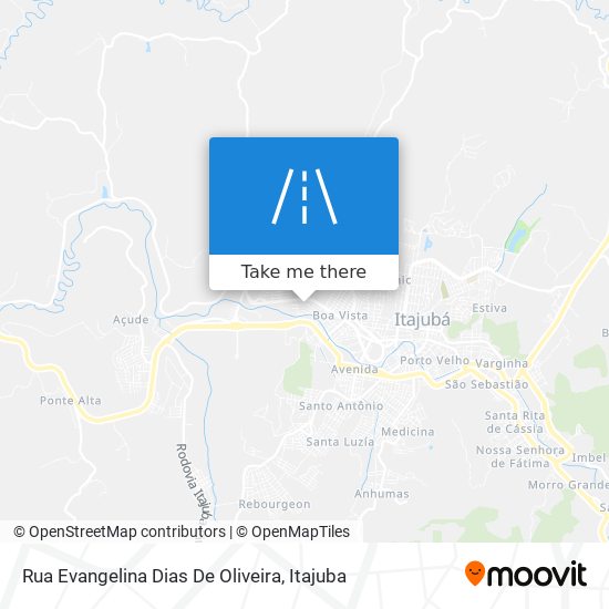 Mapa Rua Evangelina Dias De Oliveira