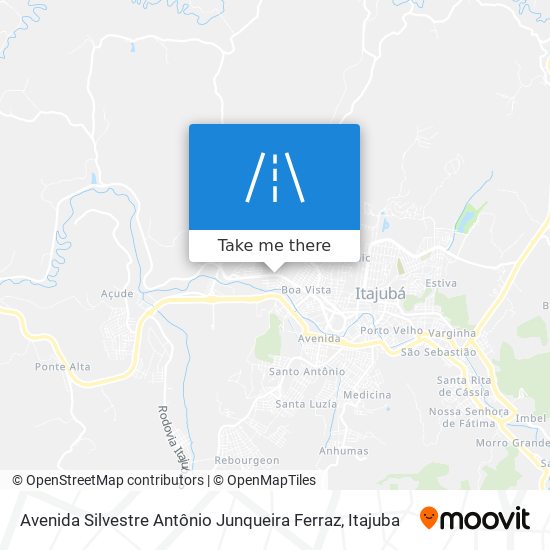 Mapa Avenida Silvestre Antônio Junqueira Ferraz
