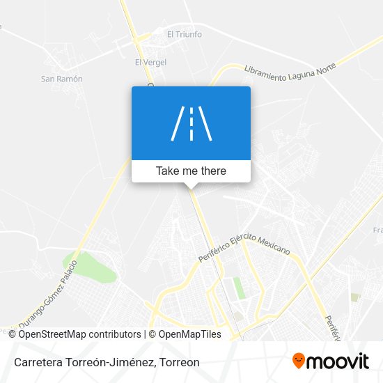 Carretera Torreón-Jiménez map