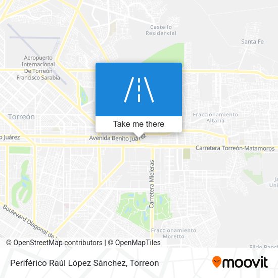 Mapa de Periférico Raúl López Sánchez
