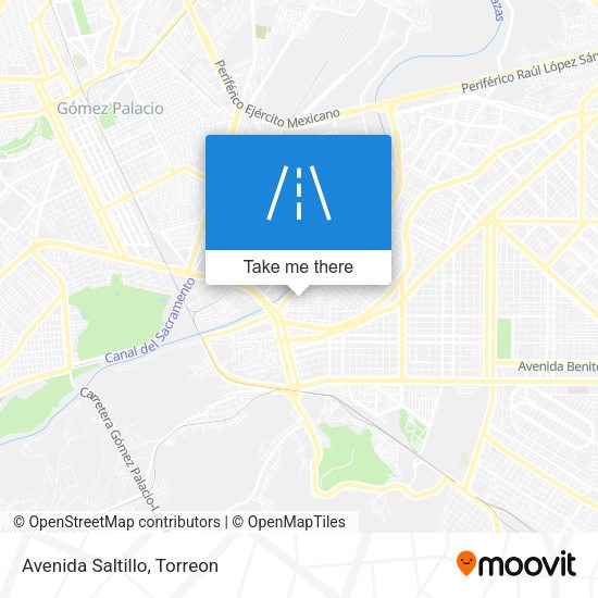 Mapa de Avenida Saltillo