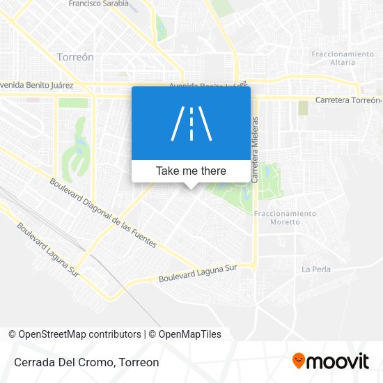Mapa de Cerrada Del Cromo