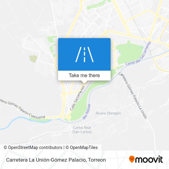 Carretera La Unión-Gómez Palacio map