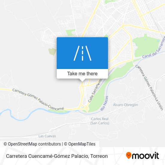 Carretera Cuencamé-Gómez Palacio map