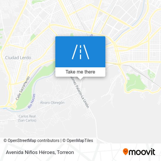 Mapa de Avenida Niños Héroes