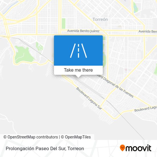 Mapa de Prolongación Paseo Del Sur