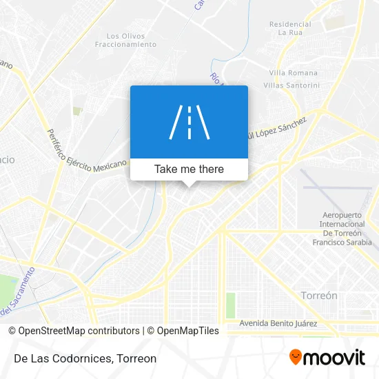 De Las Codornices map