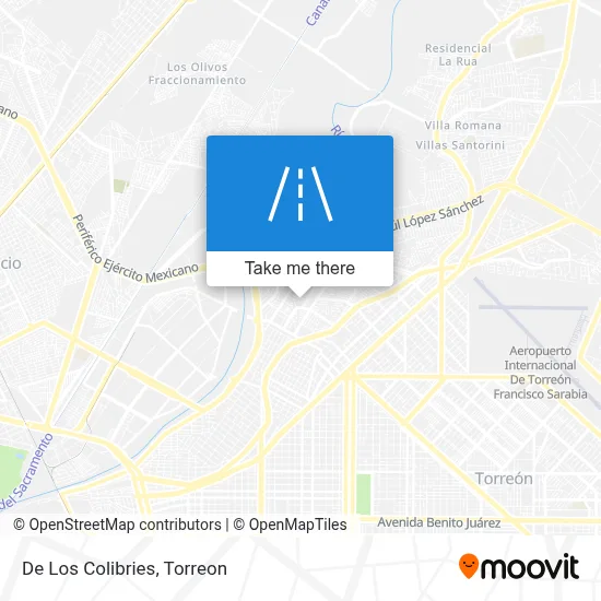 De Los Colibries map