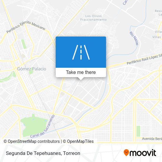Mapa de Segunda De Tepehuanes