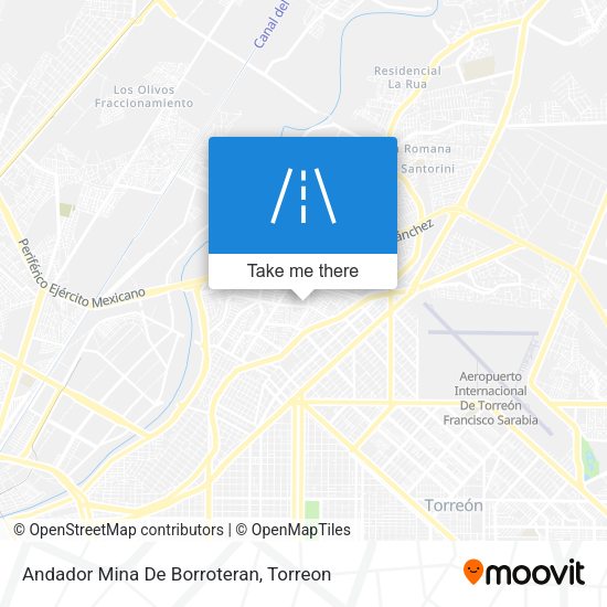 Andador Mina De Borroteran map