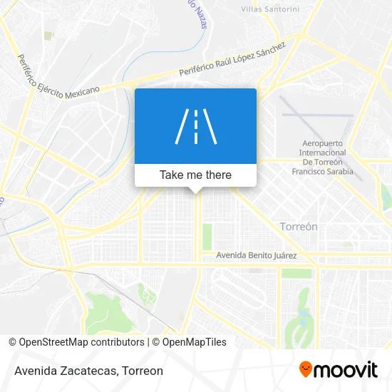 Mapa de Avenida Zacatecas
