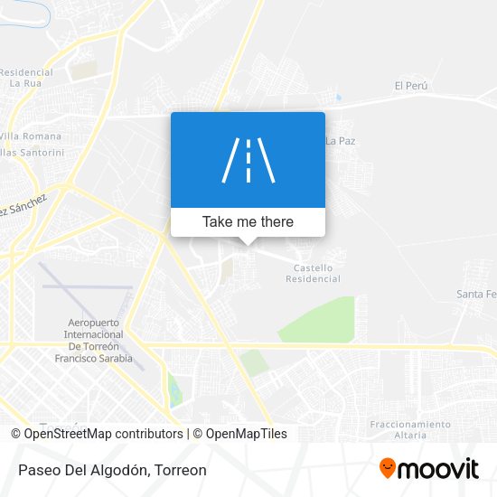 Mapa de Paseo Del Algodón