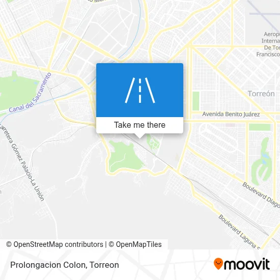 Prolongacion Colon map