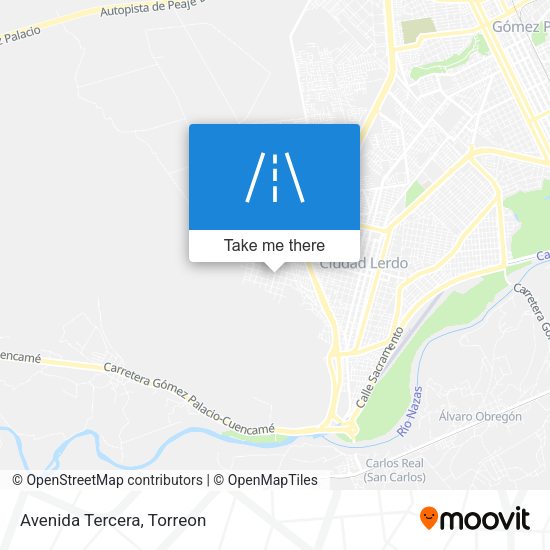 Mapa de Avenida Tercera