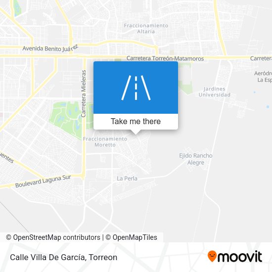 Calle Villa De García map