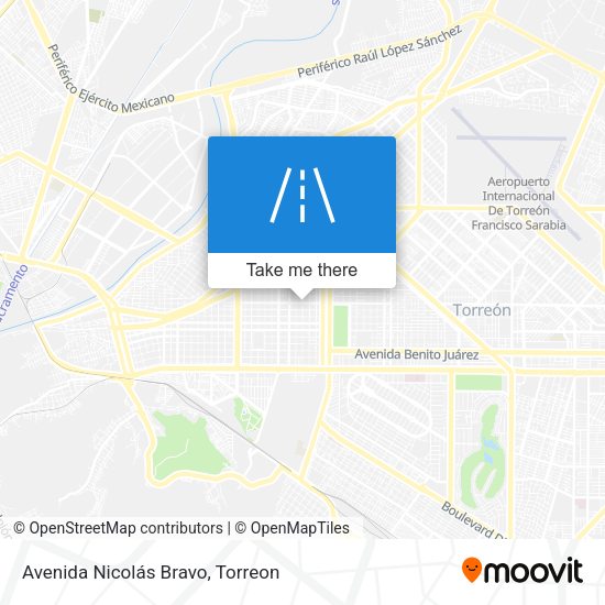 Avenida Nicolás Bravo map