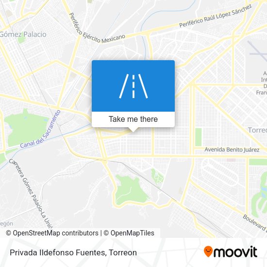 Privada Ildefonso Fuentes map