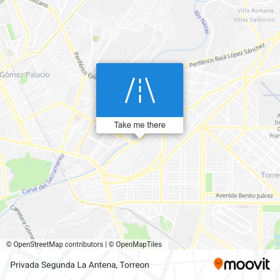 Mapa de Privada Segunda La Antena