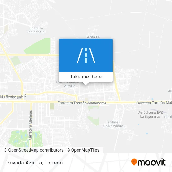 Privada Azurita map