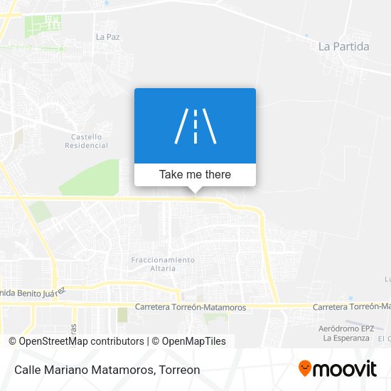 Mapa de Calle Mariano Matamoros