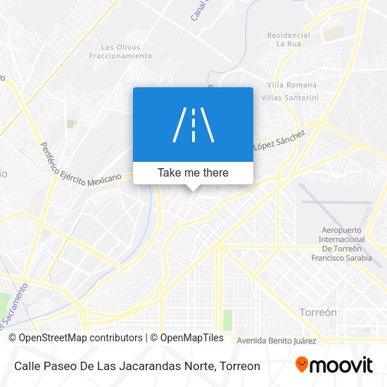 Mapa de Calle Paseo De Las Jacarandas Norte