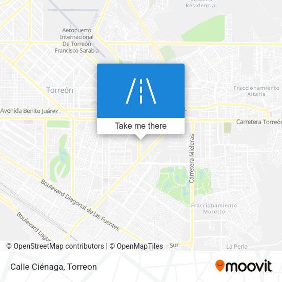 Mapa de Calle Ciénaga