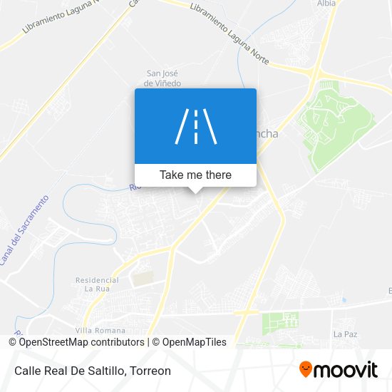 Calle Real De Saltillo map