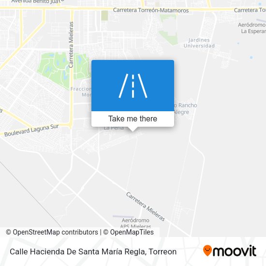 Mapa de Calle Hacienda De Santa María Regla