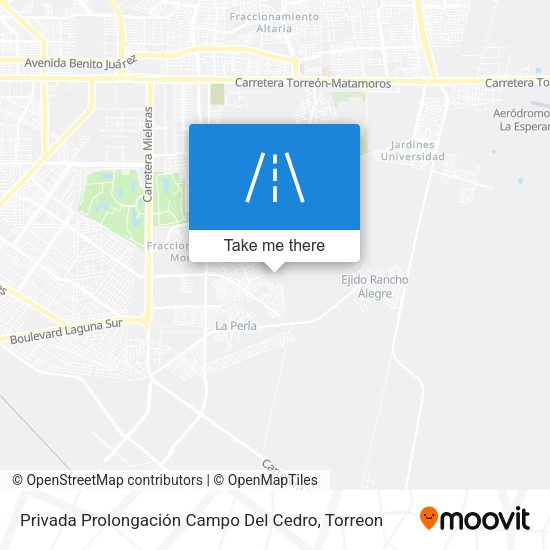 Privada Prolongación Campo Del Cedro map