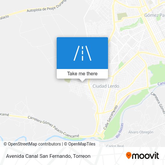 Mapa de Avenida Canal San Fernando