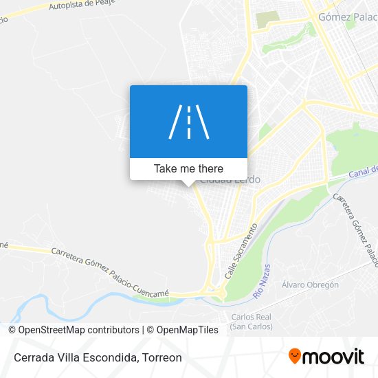 Mapa de Cerrada Villa Escondida