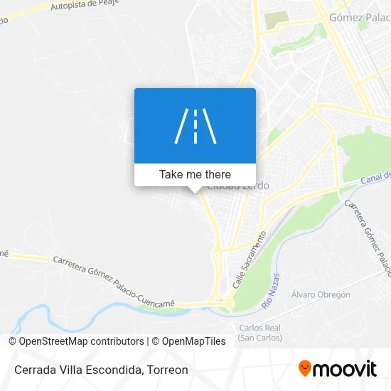 Cerrada Villa Escondida map