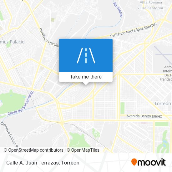 Calle A. Juan Terrazas map