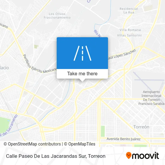 Calle Paseo De Las Jacarandas Sur map