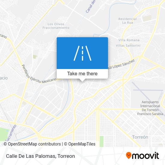 Mapa de Calle De Las Palomas