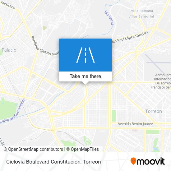 Ciclovía Boulevard Constitución map