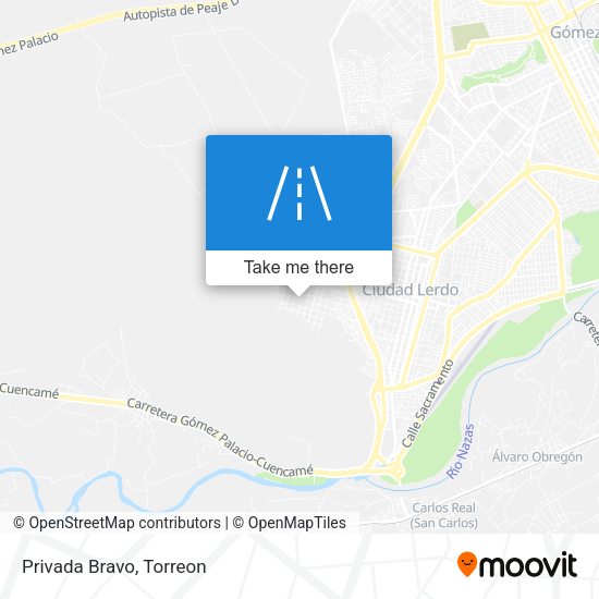 Mapa de Privada Bravo